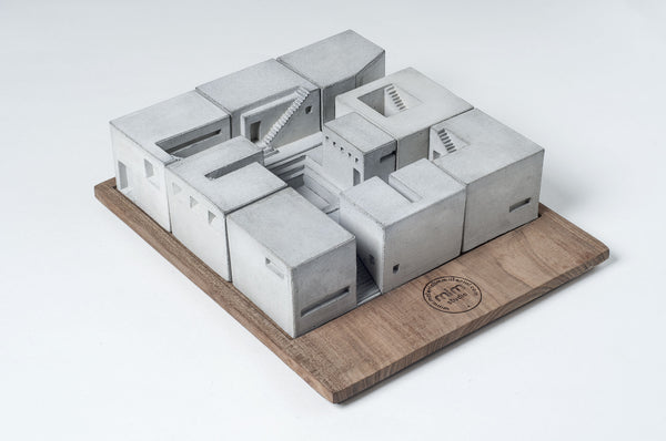 Spaces - Set of 9 Homes with Wooden Base