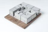 Spaces - Set of 9 Homes with Wooden Base